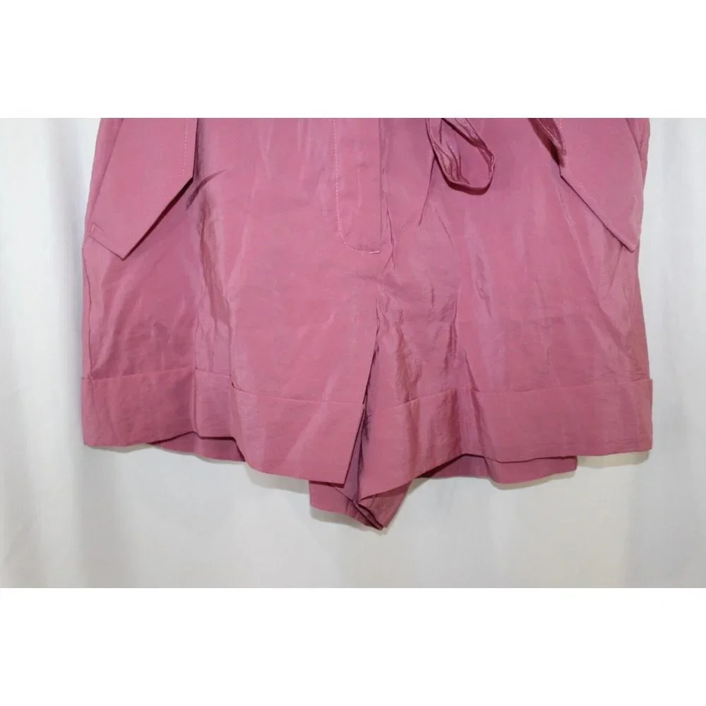 Maison d'Amelie Womens Pink Tie Waist Shorts 8